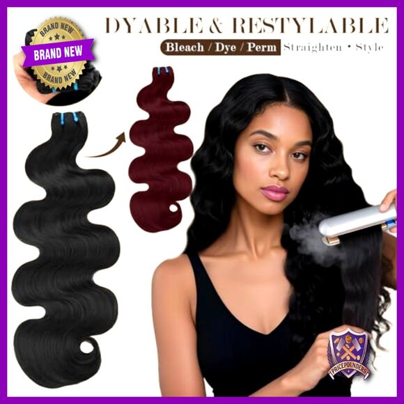 Body Wave Human Hair Extensions 18-22 Inch 100% Raw Indian Hair 3 Bundles main image 5